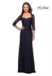 Picture of: Long Lace Gown with Sweetheart Neckline in Navy, Style: 26427, Detail Picture 1