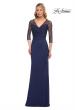 Picture of: Jersey Long Dress with Beading and Ruffle Skirt in Blue, Style: 30028, Detail Picture 1