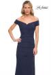 Picture of: Long Ruched Gown with Off the Shoulder Top in Blue, Style: 30363, Detail Picture 1