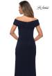 Picture of: Off The Shoulder Jersey Dress with Ruching in Navy, Style: 27959, Detail Picture 2