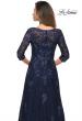 Picture of: Three Quarter Sleeve A-line Dress with Lace and Beads in Navy, Style: 28000, Detail Picture 2