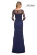 Picture of: Jersey Long Dress with Beading and Ruffle Skirt in Blue, Style: 30028, Detail Picture 2