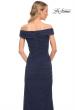 Picture of: Long Ruched Gown with Off the Shoulder Top in Blue, Style: 30363, Detail Picture 2