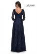 Picture of: Beautiful Lace Mother of the Bride Dress with Illusion Neckline in Navy, Style: 30835, Detail Picture 2