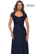 Picture of: Cap Sleeve Floral Gown with Sweetheart Neckline in Navy, Style: 27951, Detail Picture 3