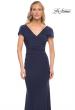 Picture of: Versatile Jersey Long Evening Dress with Short Sleeve in Blue, Style: 29998, Detail Picture 3