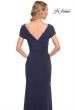Picture of: Versatile Jersey Long Evening Dress with Short Sleeve in Blue, Style: 29998, Detail Picture 4