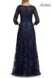 Picture of: Beautiful Lace Mother of the Bride Gown with V Neckline in Navy, Style: 30803, Detail Picture 4
