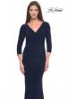 Picture of: Long Evening Dress with Wrap Style Neckline in Navy, Style: 31020, Detail Picture 7