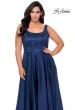 Picture of: Rhinestone Bodice Plus Size Prom Gown with Pockets in Navy, Style: 28879, Detail Picture 2