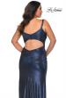 Picture of: Metallic Plus Size Dress with Cut Out Open Back in Navy, Style: 29053, Detail Picture 2