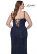 Picture of: Bustier Plus Size Dress with Rhinestone Fishnet Fabric in Navy, Style: 32243, Detail Picture 2