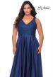 Picture of: A-line Plus Size Dress with Lace Sequin Bodice in Navy, Style: 29004, Detail Picture 3