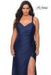 Picture of: Chic Jersey Plus Size Gown with Strappy Back in Navy, Style: 29062, Detail Picture 3