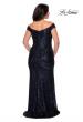 Picture of: Off The Shoulder Sequin Plus Size Prom Dress in Navy, Style: 28795, Detail Picture 4