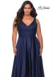 Picture of: A-line Plus Size Dress with Rhinestone Lace Bodice in Navy, Style: 29039, Detail Picture 4