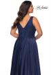 Picture of: A-line Plus Size Dress with Rhinestone Lace Bodice in Navy, Style: 29039, Detail Picture 5
