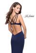 Picture of: Long Jersey Mermaid Prom Dress with Deep V in Navy, Style: 25485, Main Picture