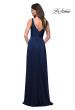 Picture of: Empire Waist Gown with Deep V Neckline in Navy, Style: 30641, Detail Picture 8