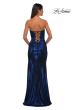 Picture of: Stunning Metallic Prom Dress with Sweetheart Neckline in Navy, Style: 32757, Detail Picture 8