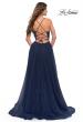 Picture of: Rhinestone Tulle Ballgown with Slit and Lace Up Back, Style: 30536, Detail Picture 9