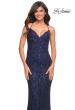 Picture of: Luxurious Soft Sequin Dress with V Neckline in Blue, Style: 30523, Detail Picture 10