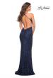 Picture of: Luxurious Soft Sequin Dress with V Neckline in Blue, Style: 30523, Detail Picture 11