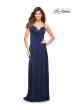 Picture of: Elegant Criss-Cross Ruched Bodice Jersey Dress in Navy, Style: 30571, Detail Picture 14