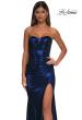 Picture of: Stunning Metallic Prom Dress with Sweetheart Neckline in Navy, Style: 32757, Detail Picture 15