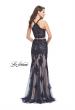 Picture of: Two Piece Prom Dress with Beaded Top and Tulle Skirt in Navy, Style: 26305, Back Picture