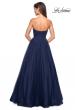 Picture of: Strapless Fully Rhinestone A-Line Prom Dress in Navy, Style: 27630, Back Picture