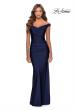 Picture of: Off the Shoulder Prom Dress with Sweetheart Neckline in Navy, Style: 28450, Detail Picture 2