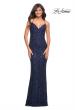 Picture of: Luxurious Soft Sequin Dress with V Neckline in Blue, Style: 30523, Detail Picture 2