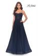 Picture of: Charming Tulle and Lace Gown with Illusion Bodice in Navy, Style: 31381, Detail Picture 2