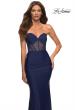Picture of: Sweetheart Strapless Rhinestone Encrusted Gown in Blue, Style: 30476, Detail Picture 3