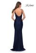 Picture of: Criss Cross Ruched Bodice Elegant Jersey Dress in Navy, Style: 31122, Detail Picture 3