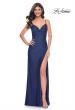 Picture of: Chic Jersey Dress with Ruching and Illusion Back in Blue, Style: 32287, Detail Picture 3