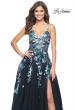 Picture of: Gorgeous Sequin Floral Lace Applique A-Line Tulle Prom Dress in Navy, Style: 32023, Detail Picture 4