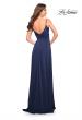 Picture of: Elegant Criss-Cross Ruched Bodice Jersey Dress in Navy, Style: 30571, Detail Picture 5