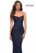 Picture of: Lovely Long Soft Sequin Dress with Scoop Neck in Blue, Style: 30707, Detail Picture 5