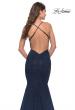 Picture of: Mermaid Rhinestone Tulle Gown with Open Back in Navy, Style: 31119, Detail Picture 6