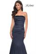 Picture of: Strapless Mermaid Stretch Satin Prom Dress in Blue, Style: 31980, Detail Picture 6