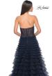 Picture of: A-Line Ruffle Tulle Prom Dress with Sweetheart Top in Navy, Style: 32283, Detail Picture 6