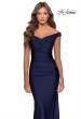Picture of: Off the Shoulder Prom Dress with Sweetheart Neckline in Navy, Style: 28450, Detail Picture 7
