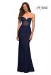 Picture of: Sweetheart Strapless Rhinestone Encrusted Gown in Blue, Style: 30476, Detail Picture 7