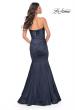 Picture of: Strapless Mermaid Stretch Satin Prom Dress in Blue, Style: 31980, Detail Picture 7