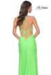 Picture of: Neon Illusion Lace Bodice Prom Dress with Rhinestones in Bright Green, Style: 32321, Detail Picture 14