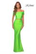 Picture of: Neon Two Piece Prom Dress with Off the Shoulder Top in Neon Green, Style: 29146, Detail Picture 1