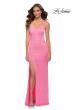 Picture of: Neon Sequin Prom Dress with Square Neckline in Neon Pink, Style 29986, Main Picture