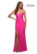 Picture of: Neon Strapless Sweetheart Jersey Evening Dress in Neon Pink, Main Picture